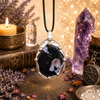 Cínovaný merlinit (ochranný talisman)
