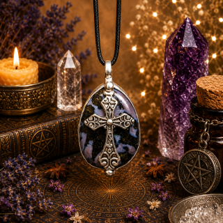 Cínovaný merlinit (ochranný talisman)