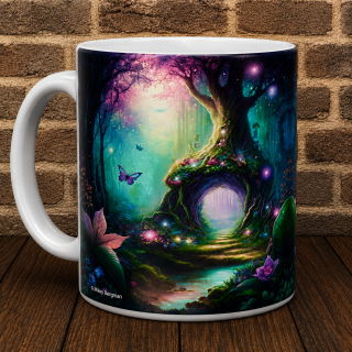 Velký keramický hrnek - Fantasy les (440 ml)