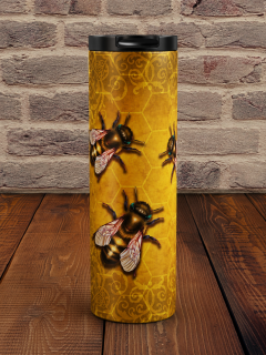 Velký nerezový termohrnek/termoláhev 0,5 l - Včely