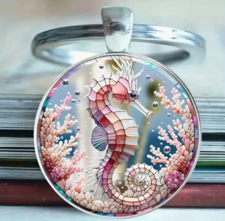Klíčenka/amulet - Mořský koník (štěstí, ochrana na cestách)