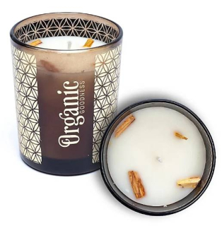 Luxusní organická očistná svíčka Goodness - Palo Santo a cedr